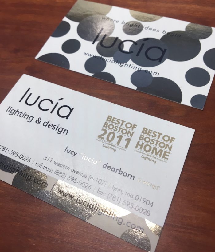Lucia Lighting & Design - Business Cards