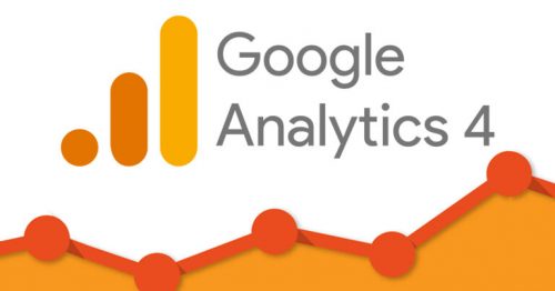 Google Analytics 4 logo with graph visual